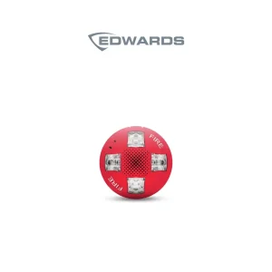 Edwards GCAVRF-SP Sirena con luz estrobo LED para techo, color rojo